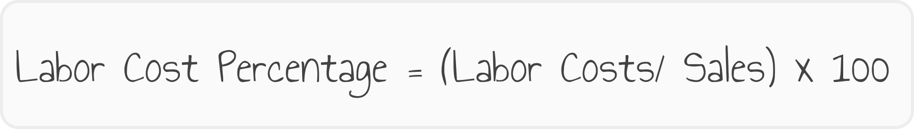 labor cost percentage