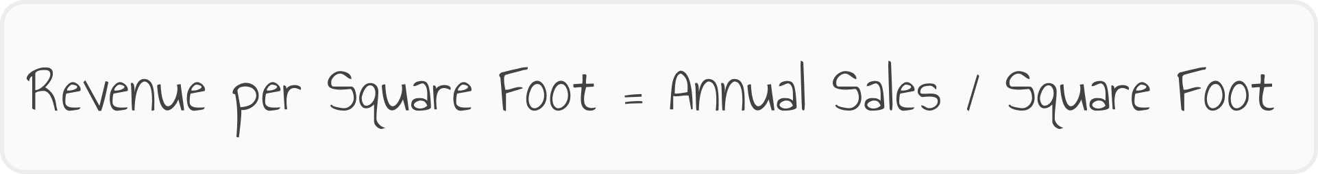 revenue per square foot