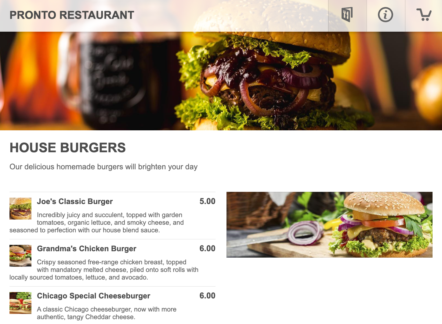 10 things that make a good restaurant: photos in menu