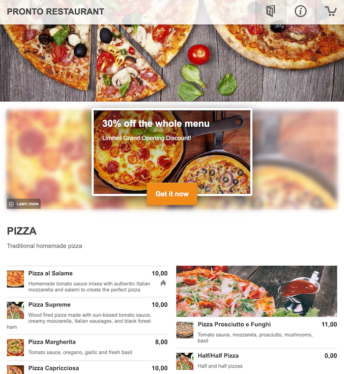 marketing plan for restaurant example: grand opening discounts